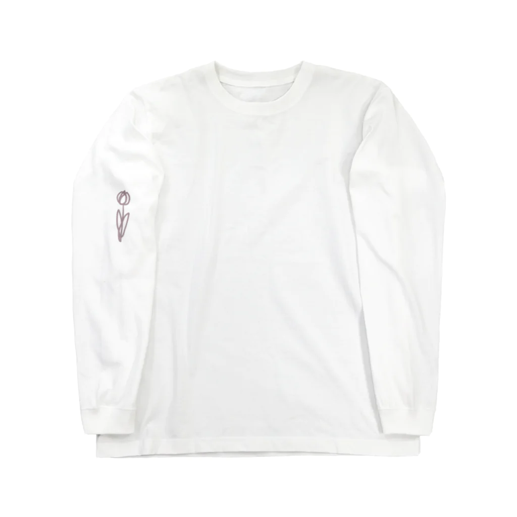 rilybiiのダスティーピンク tulip Long Sleeve T-Shirt