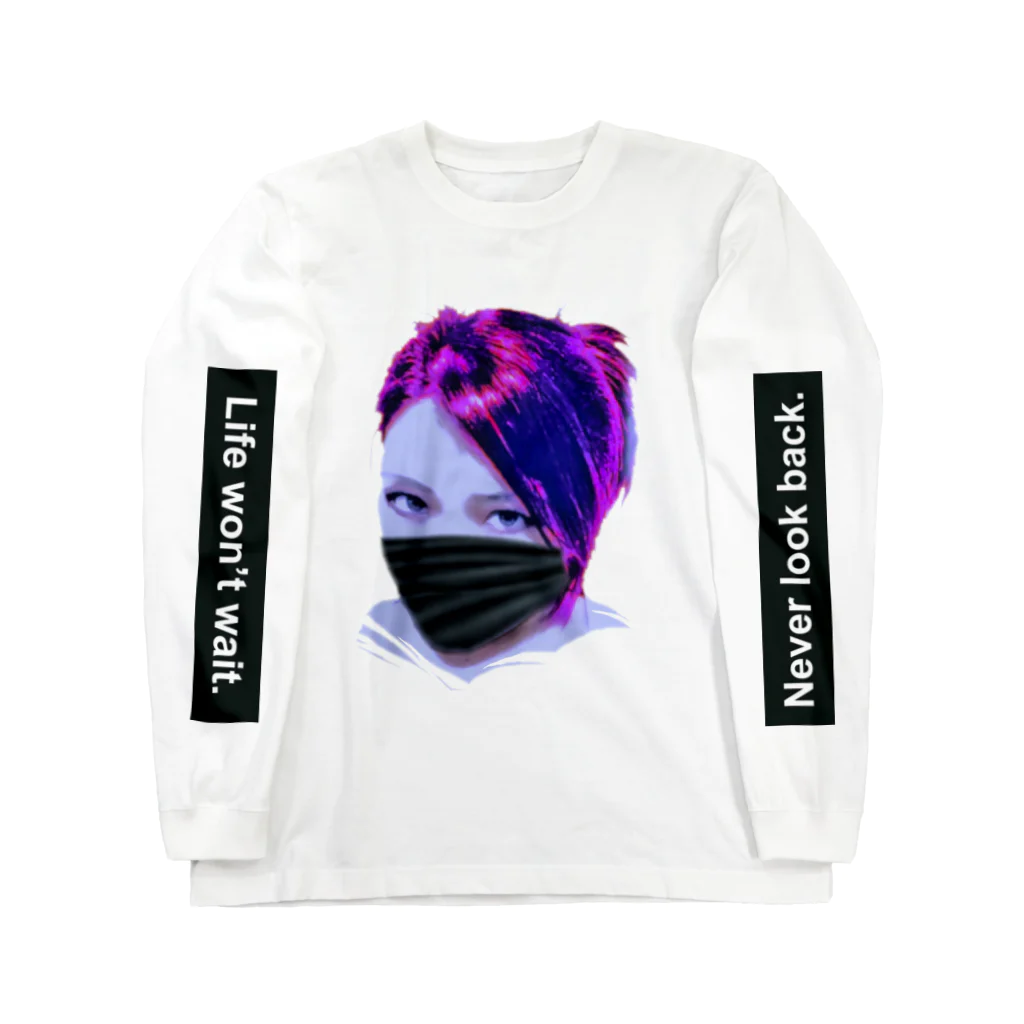 MyuKoraのマスクの女 Long Sleeve T-Shirt