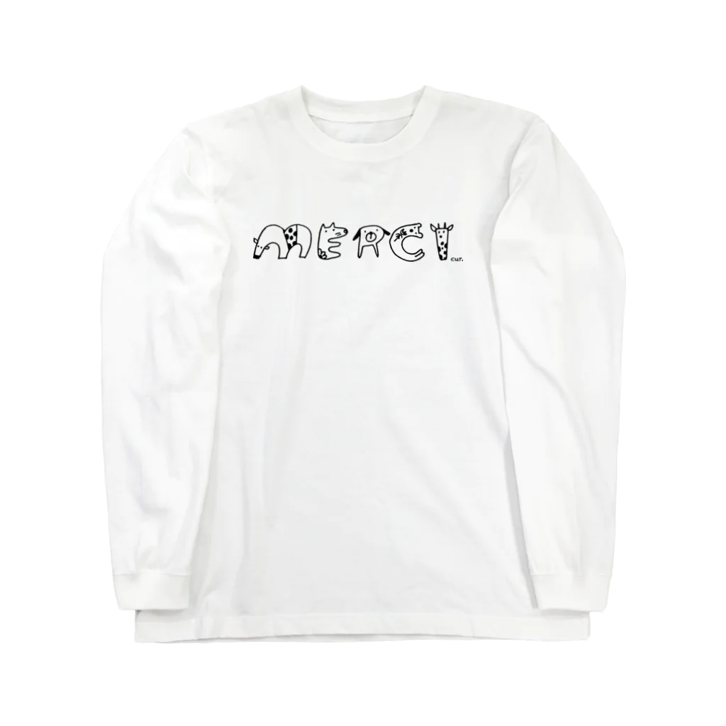 CUROGNACのmerci tamalphabets ロングスリーブTシャツ