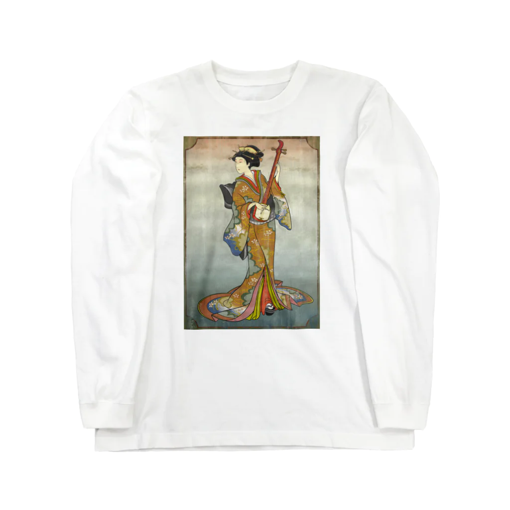 nidan-illustrationの"美人画" 2-#1 ロングスリーブTシャツ