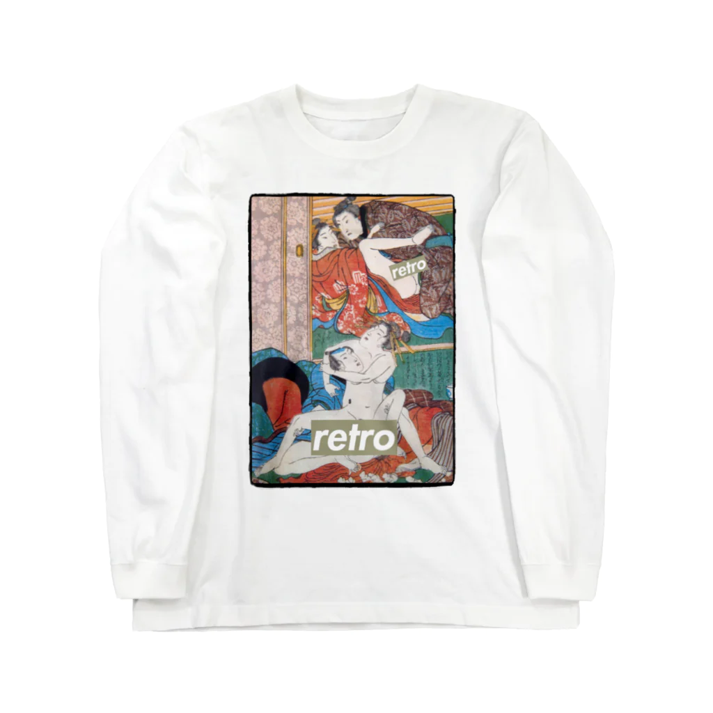 retroのレトロ春画 ロングスリーブTシャツ