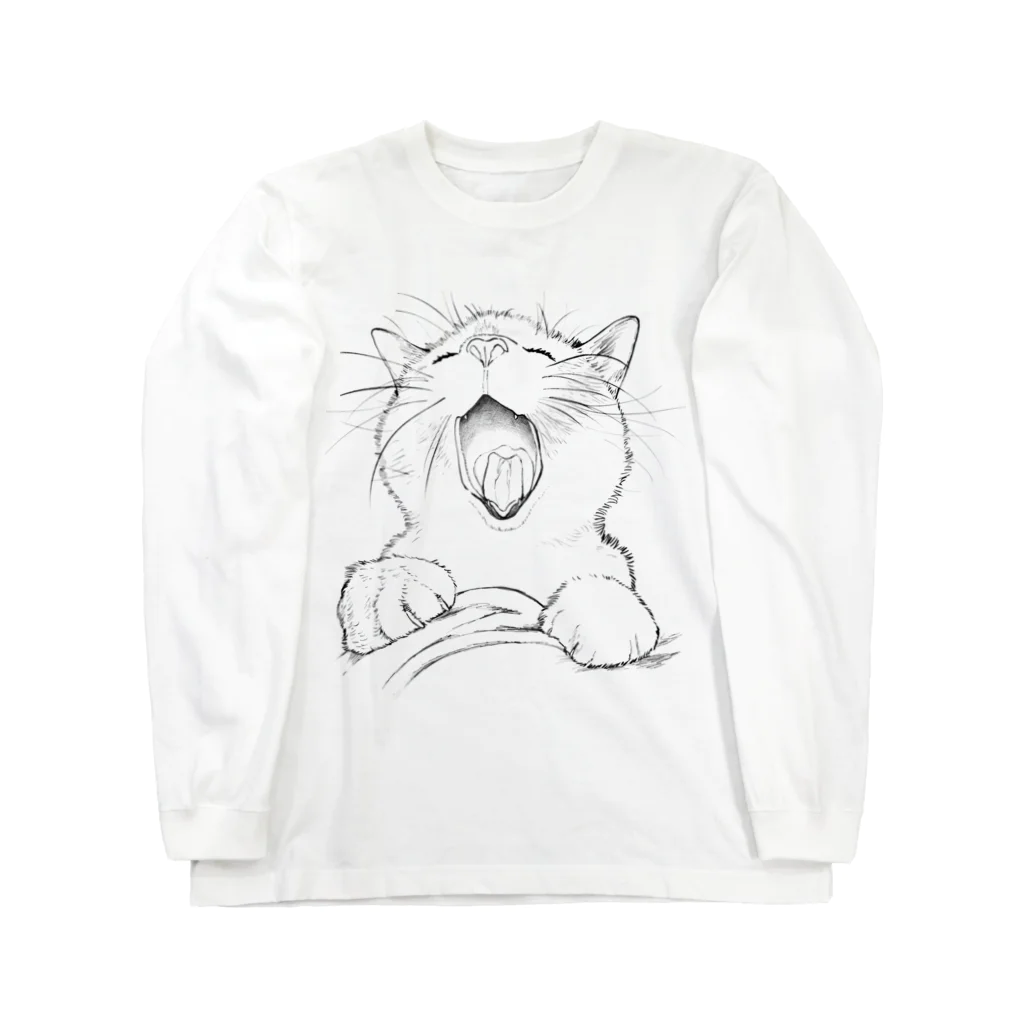 あくび猫とふとん(byそらあーつ)のあくび猫とふとん Long Sleeve T-Shirt