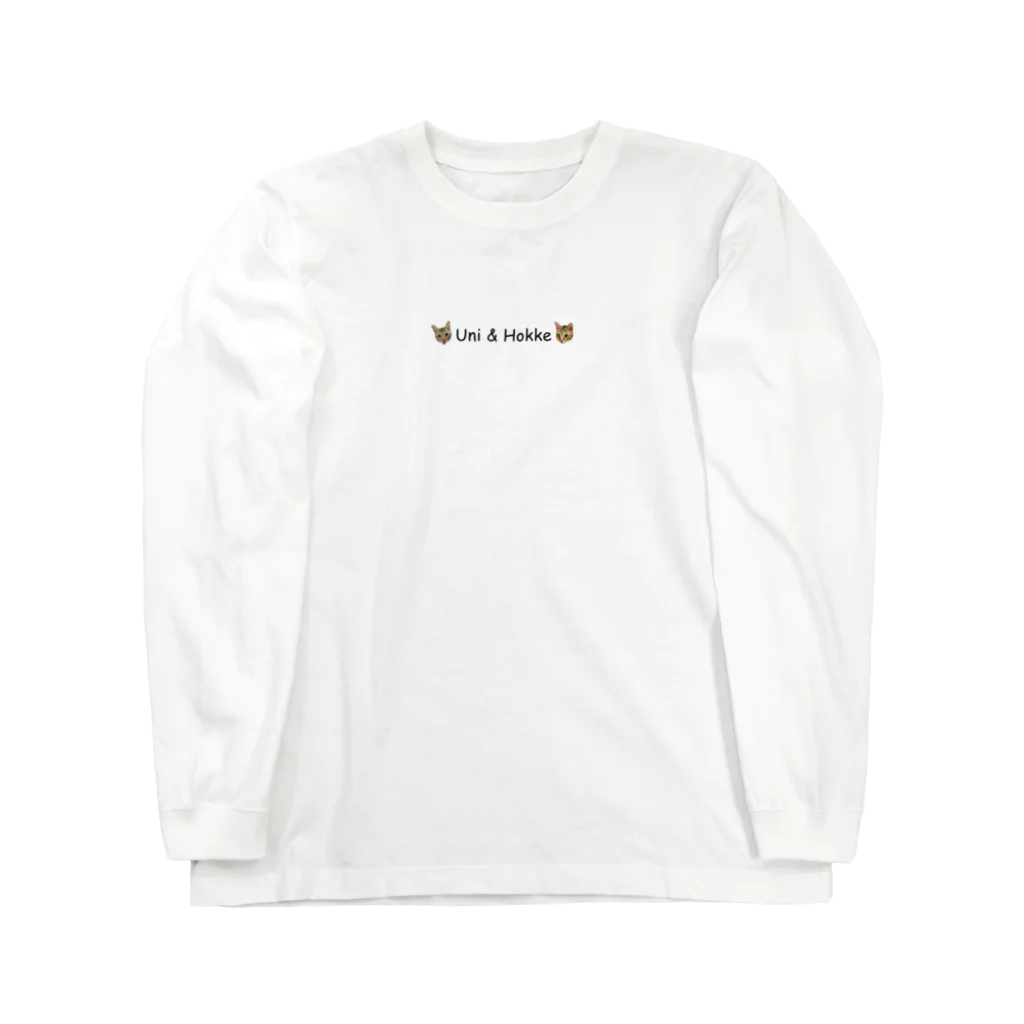 UniHo(うにほ)／愛猫 ネコグッズのUniHo 猫ズ総柄 パステルグリーン Long Sleeve T-Shirt