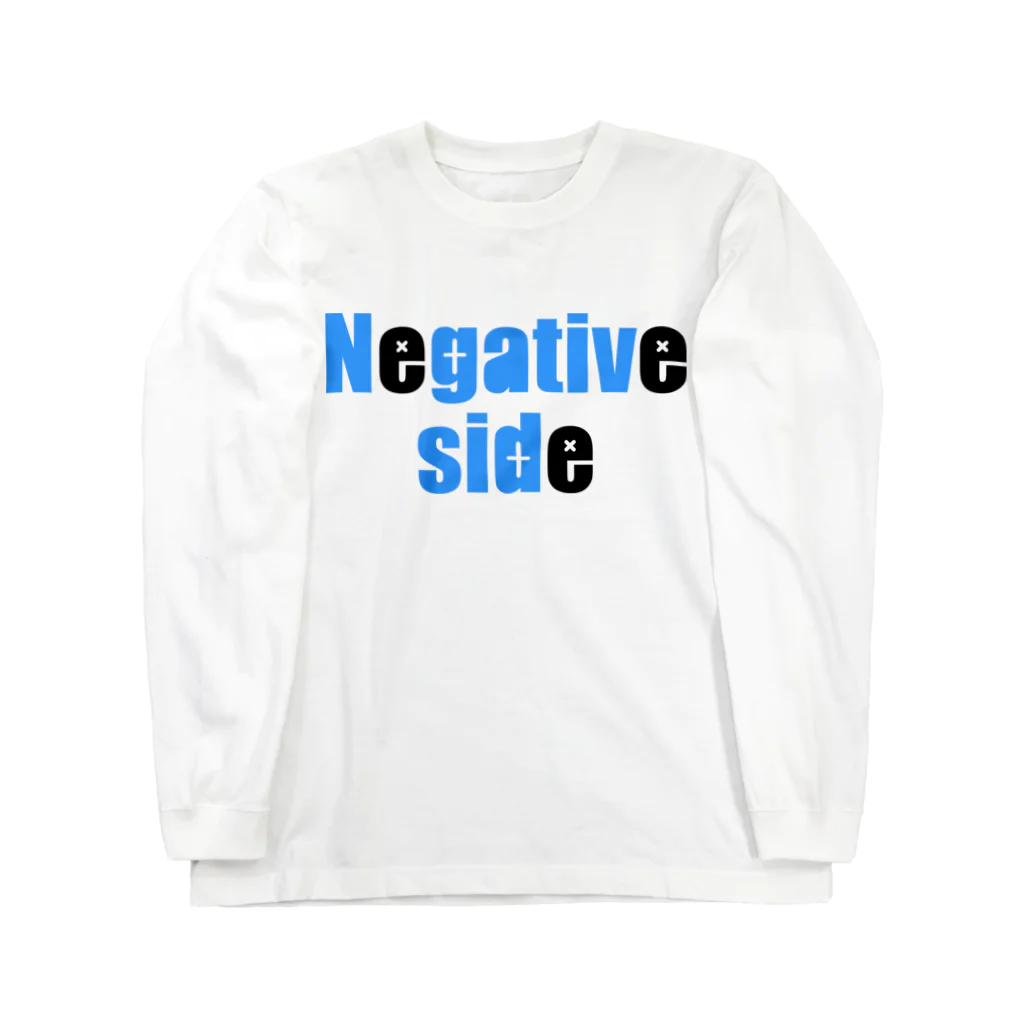 Negative sideのNegative side BLUE ロングスリーブTシャツ