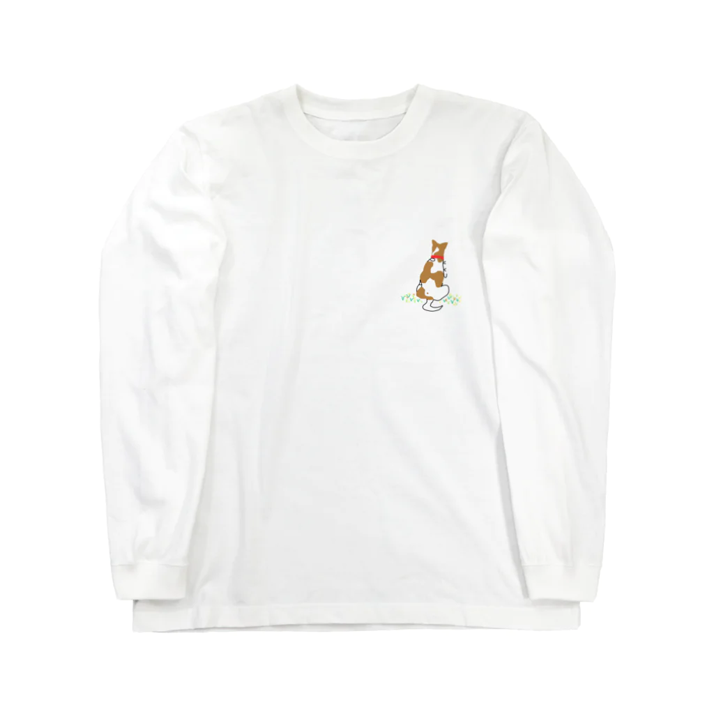 雑種犬ぱっくんの草とぱっくん Long Sleeve T-Shirt