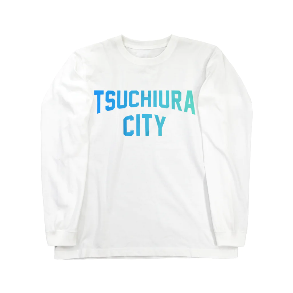 JIMOTOE Wear Local Japanの土浦市 TSUCHIURA CITY ロゴブルー ロングスリーブTシャツ