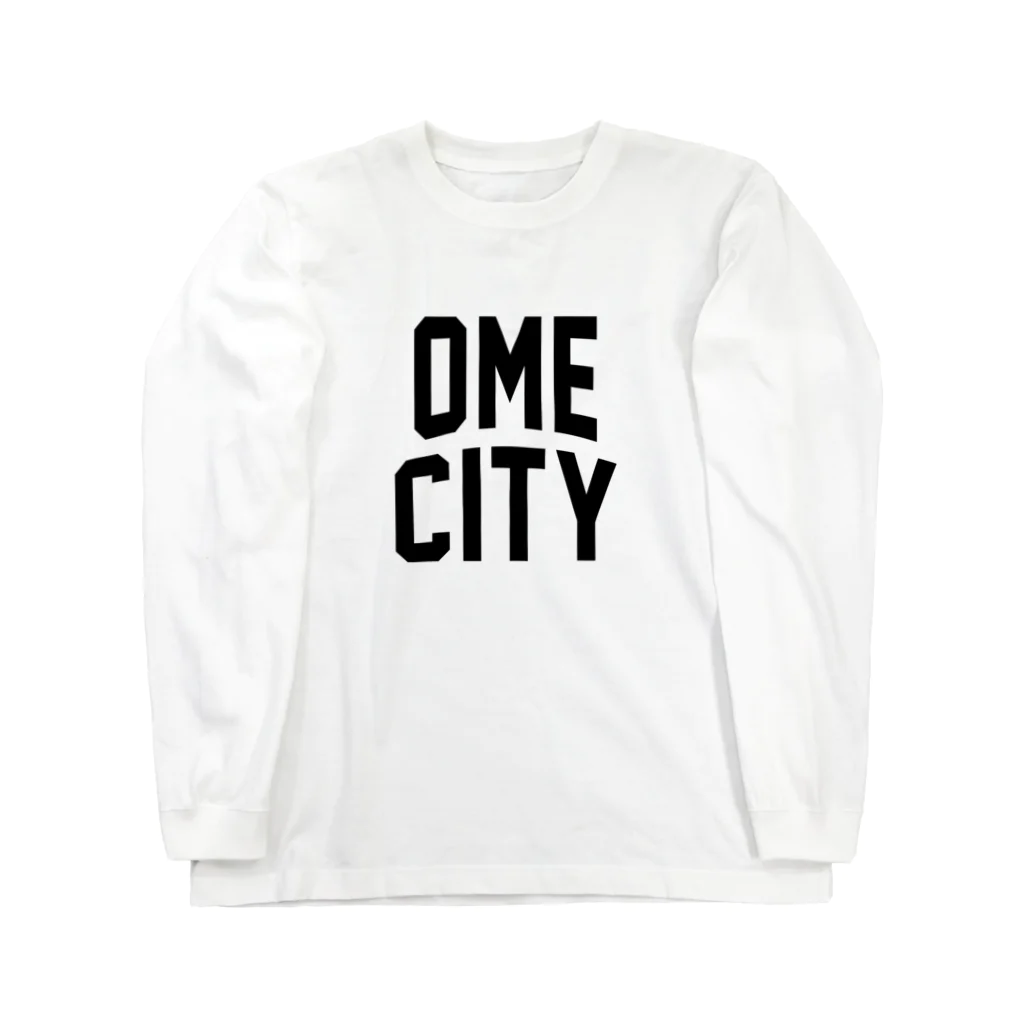 JIMOTOE Wear Local Japanの青梅市 OME CITY ロゴブラック ロングスリーブTシャツ