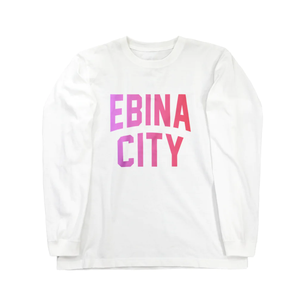 JIMOTOE Wear Local Japanの海老名市 EBINA CITY ロゴピンク Long Sleeve T-Shirt