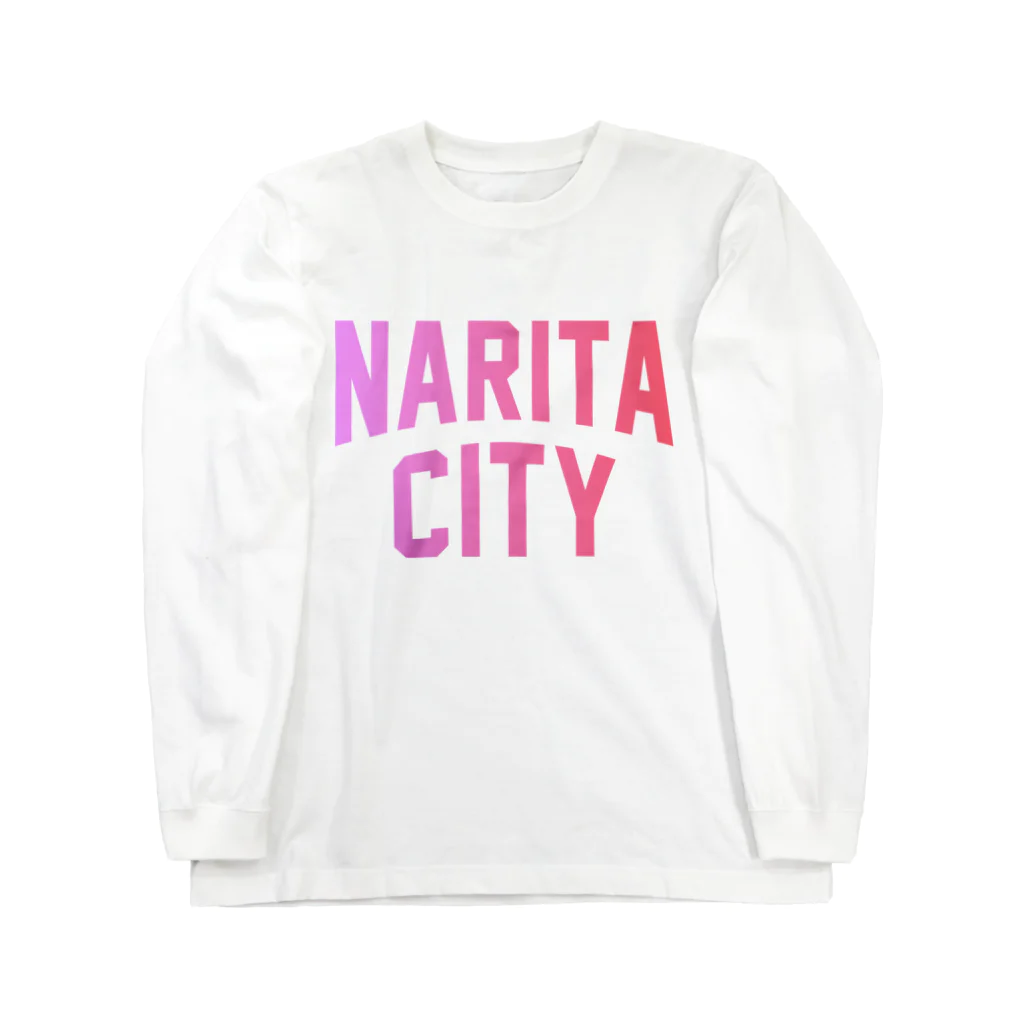 JIMOTOE Wear Local Japanの成田市 NARITA CITY ロゴピンク ロングスリーブTシャツ