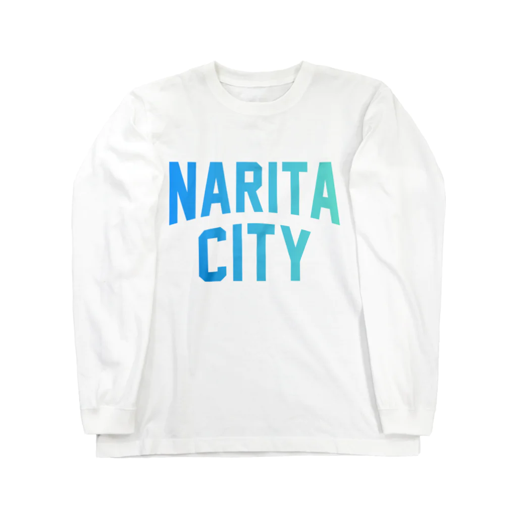 JIMOTOE Wear Local Japanの成田市 NARITA CITY ロゴブルー Long Sleeve T-Shirt