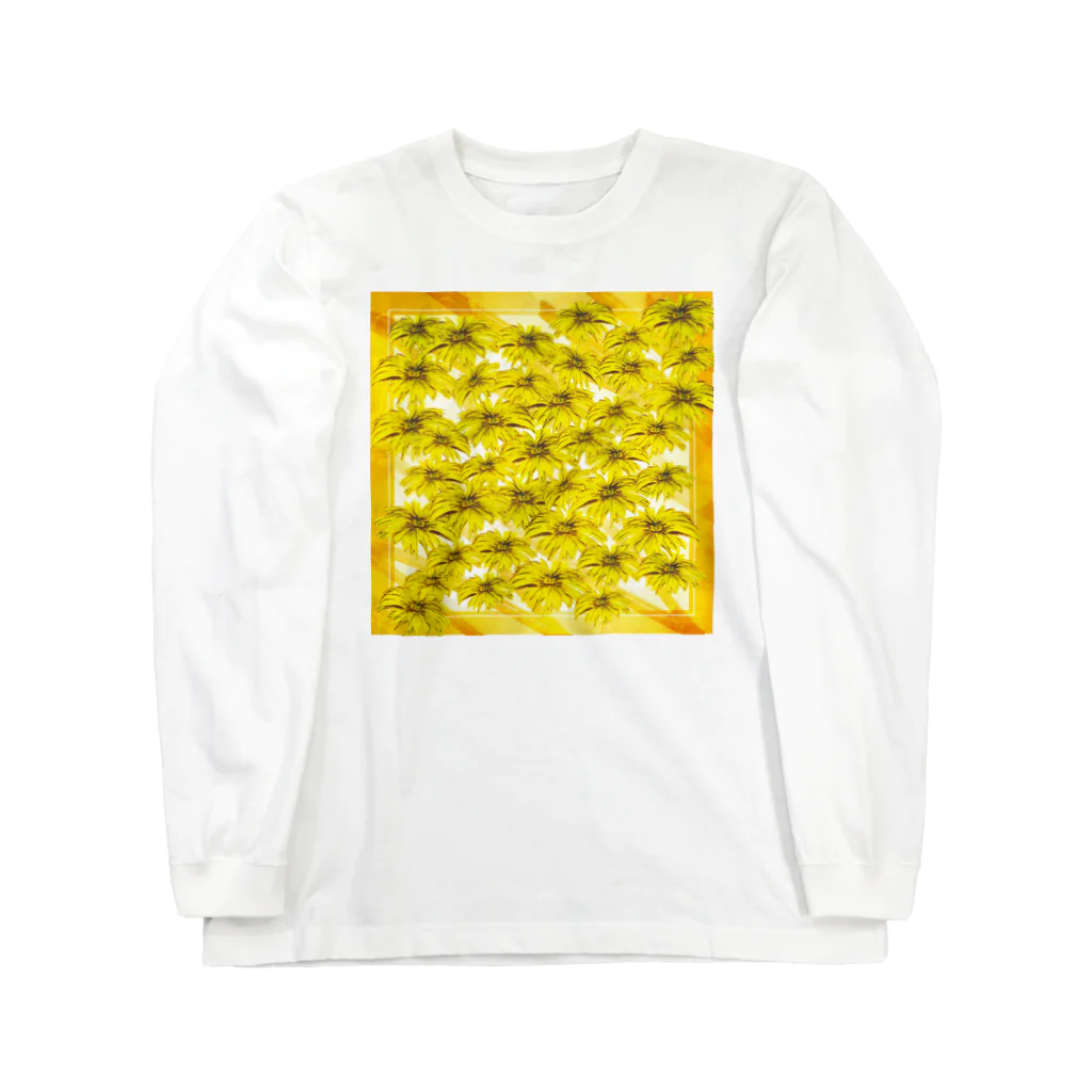 nanatitchのいっぱいいっぱいフラワー(yallow) Long Sleeve T-Shirt