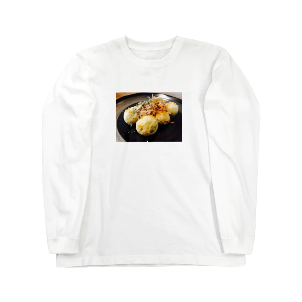 いりたに商会の大阪ジャパンたこ焼き塩味 ロングスリーブTシャツ