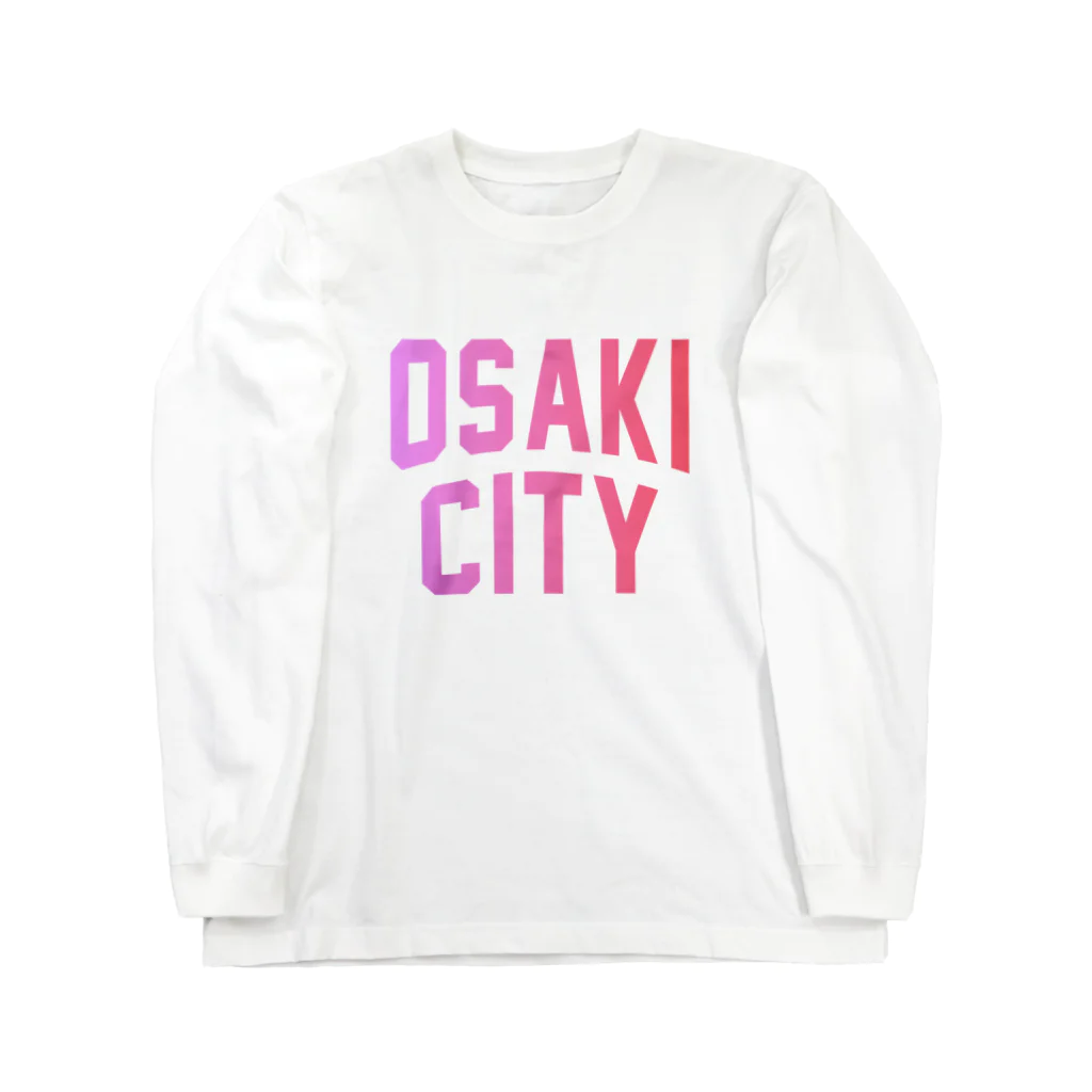 JIMOTOE Wear Local Japanの大崎市 OSAKI CITY　ロゴピンク Long Sleeve T-Shirt