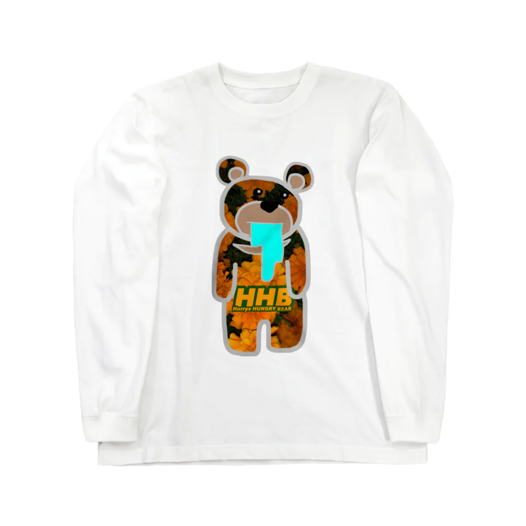 Hurryz HUNGRY BEARのマリーゴールドHurryz HUNGRY BEAR Long Sleeve T-Shirt