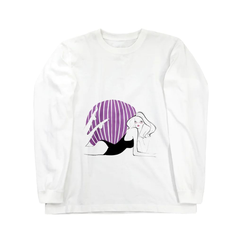 Jojo Yan | A Fashion Illustratorのバランスボール Long Sleeve T-Shirt