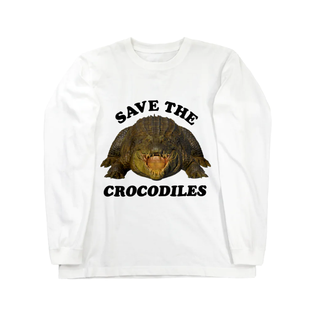 ワイルドデザインのわにシャツ (006) SAVE THE CROCODILES Long Sleeve T-Shirt