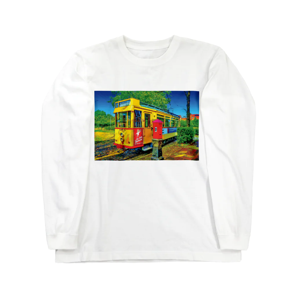 GALLERY misutawoのドイツ ハノーファーの路面電車 Long Sleeve T-Shirt