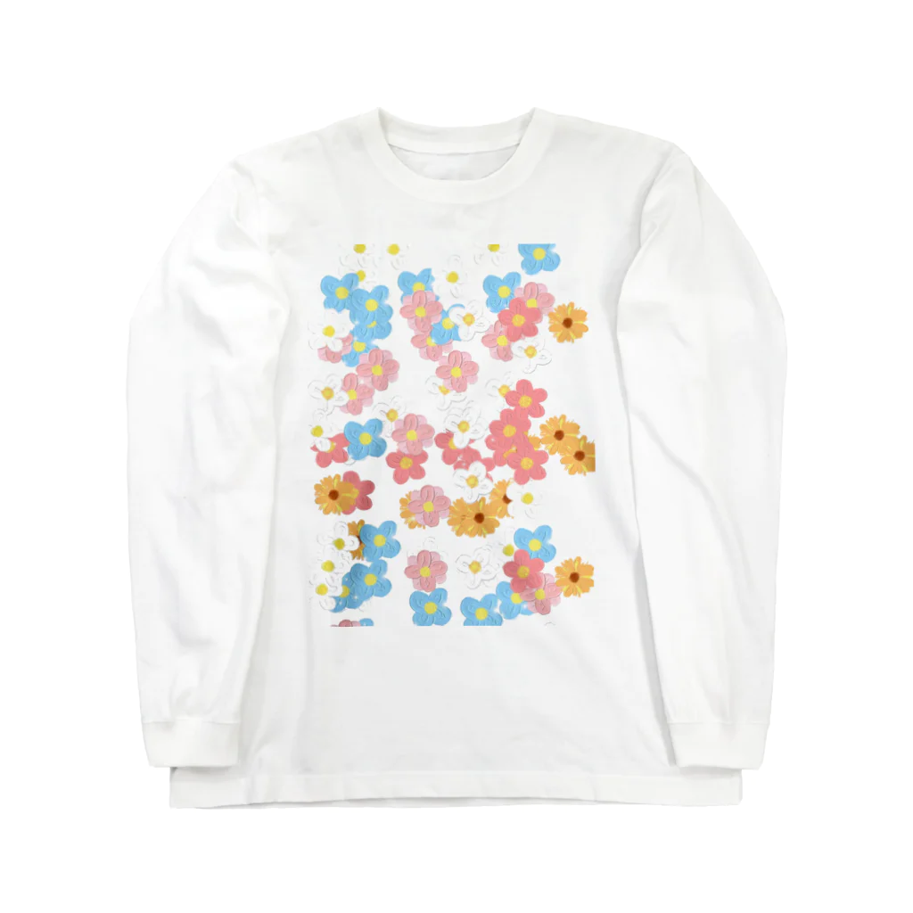 癒しショップの花柄 ロングスリーブTシャツ