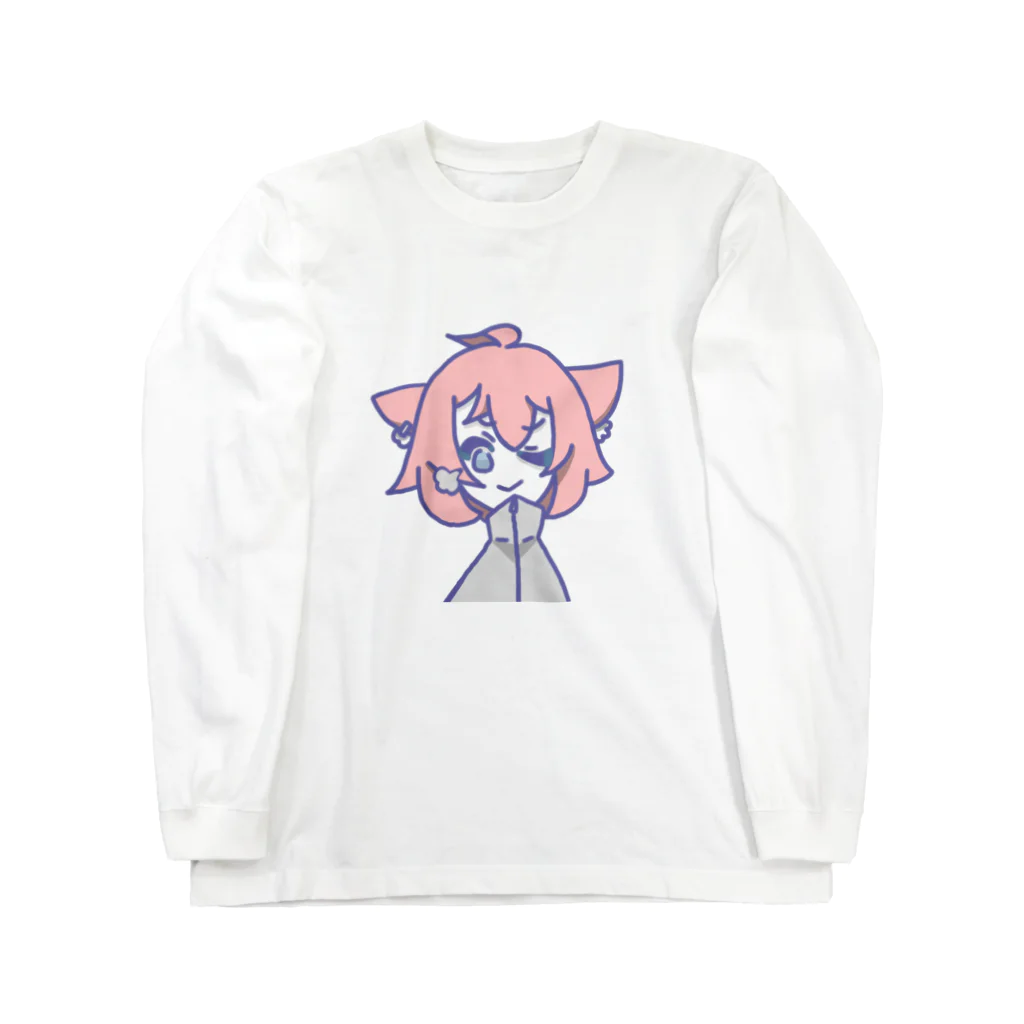 ルナのお店のドヤ顔のサクラちゃん ロングスリーブTシャツ