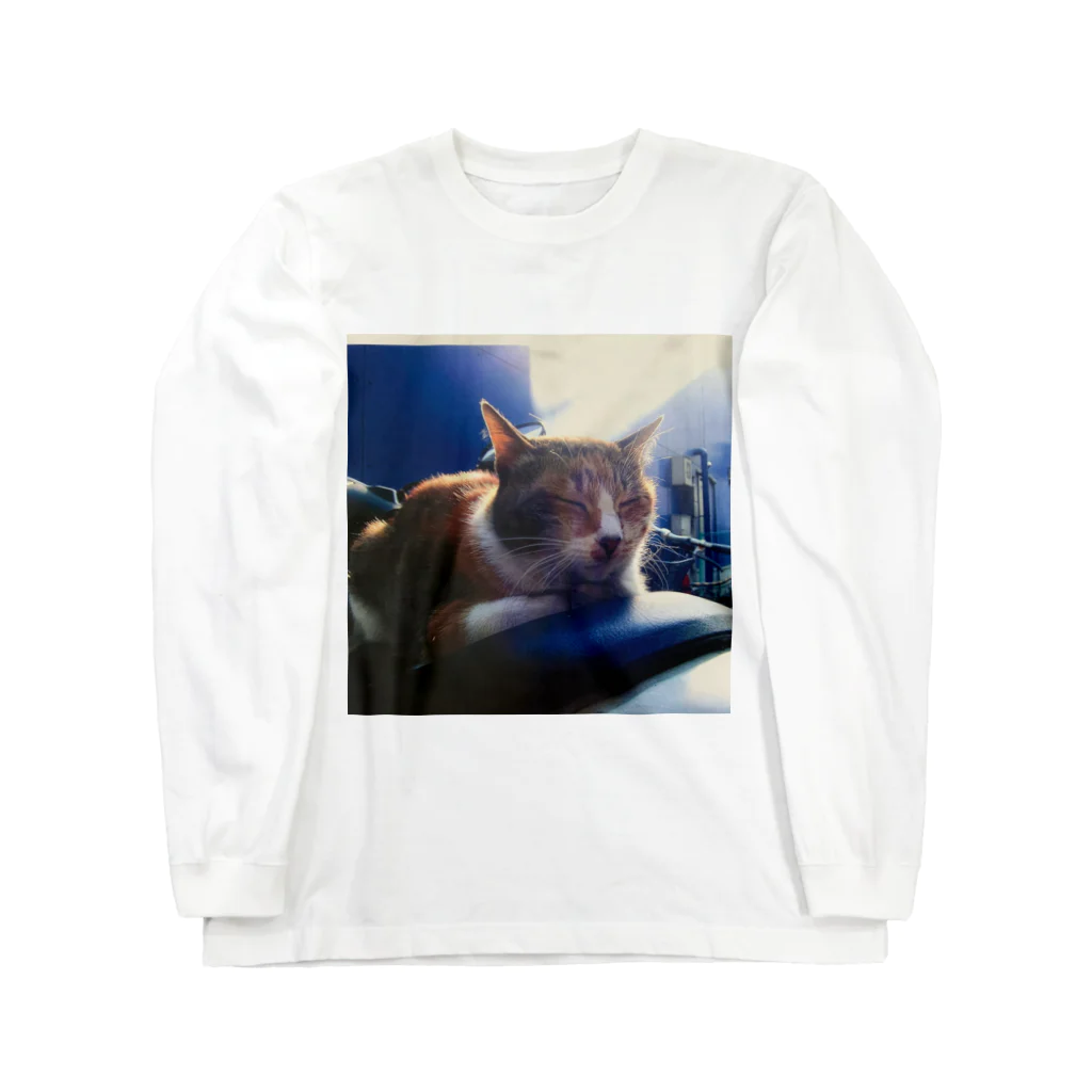 電気羊研究所science&GAMEのうとうと猫 ロングスリーブTシャツ