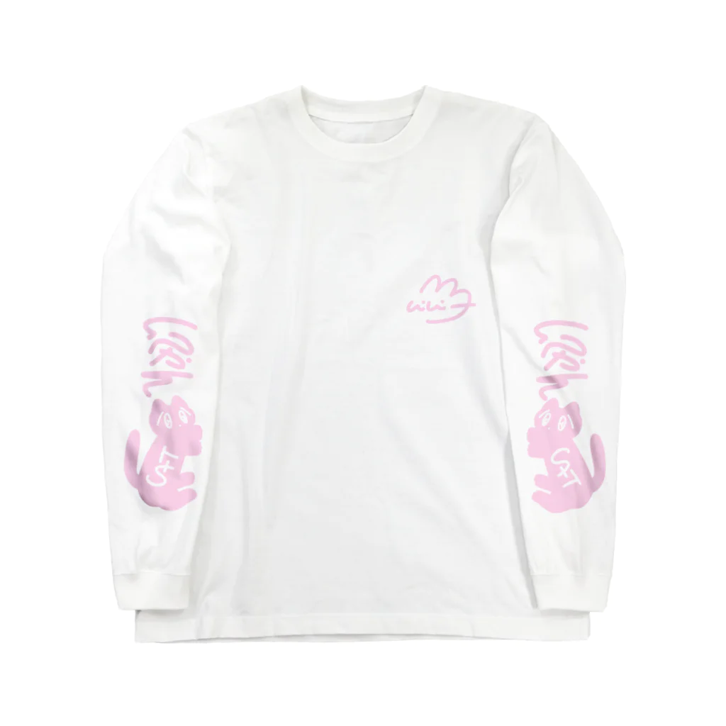 微々子(Viviko)のねこねこびびこユニフォーム Long Sleeve T-Shirt