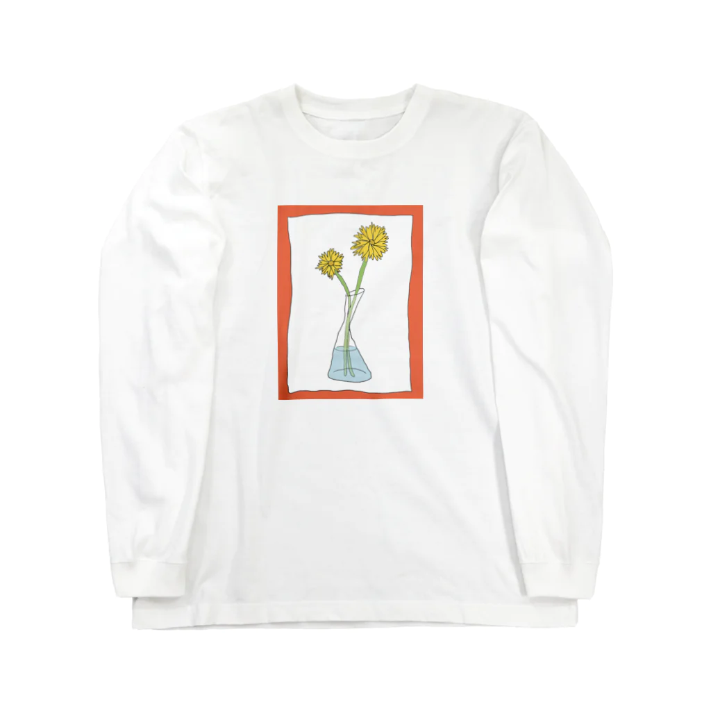 シラカワ・アンディの花瓶の花 ロングスリーブTシャツ