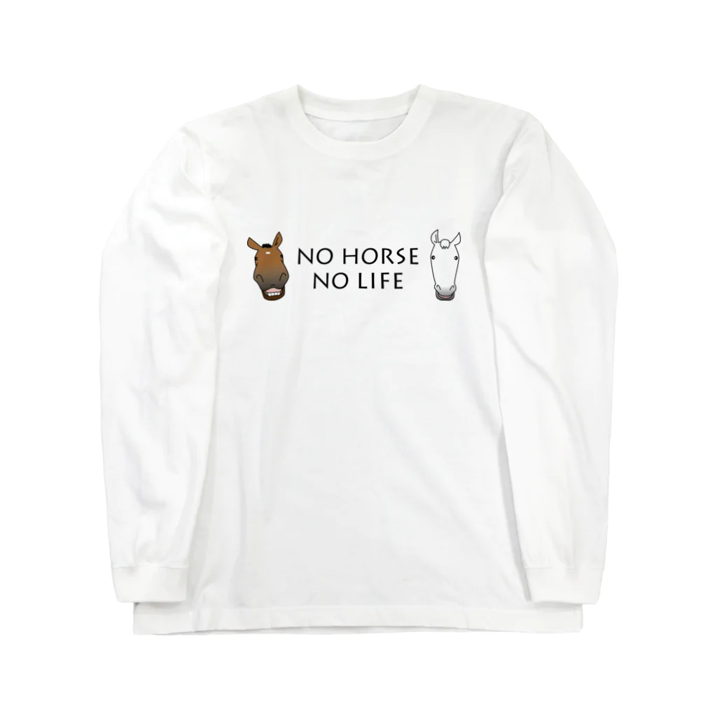 SHOP HAPPY HORSES（馬グッズ）のスピプーロゴ ロングスリーブTシャツ