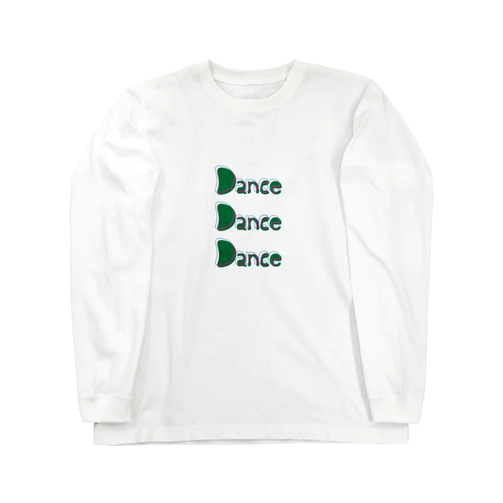 CastleWのDance_green ロングスリーブTシャツ