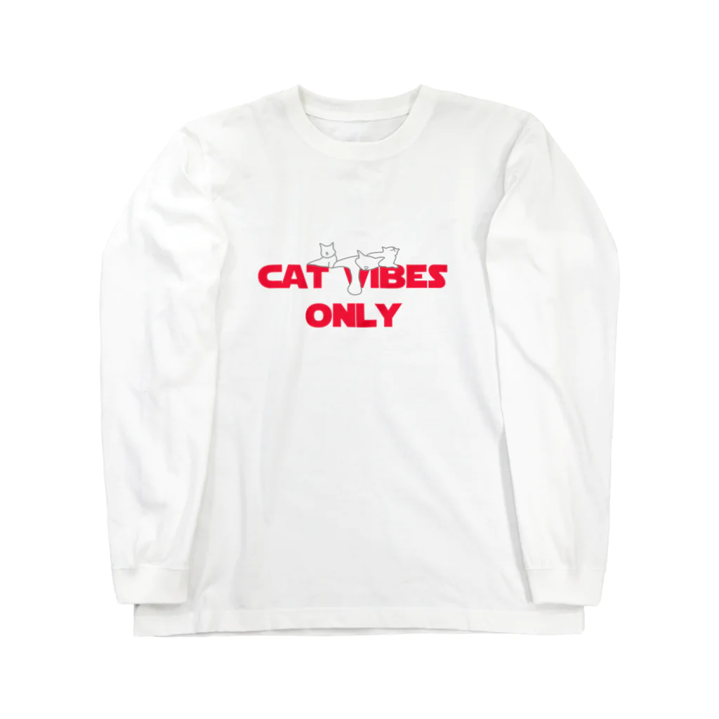 BlackbirdのCAT VIBES ONLY red for heroes Long Sleeve T-Shirt