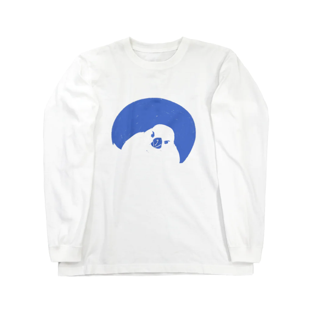 akieda hiromiのもっちり文鳥 ロングスリーブTシャツ