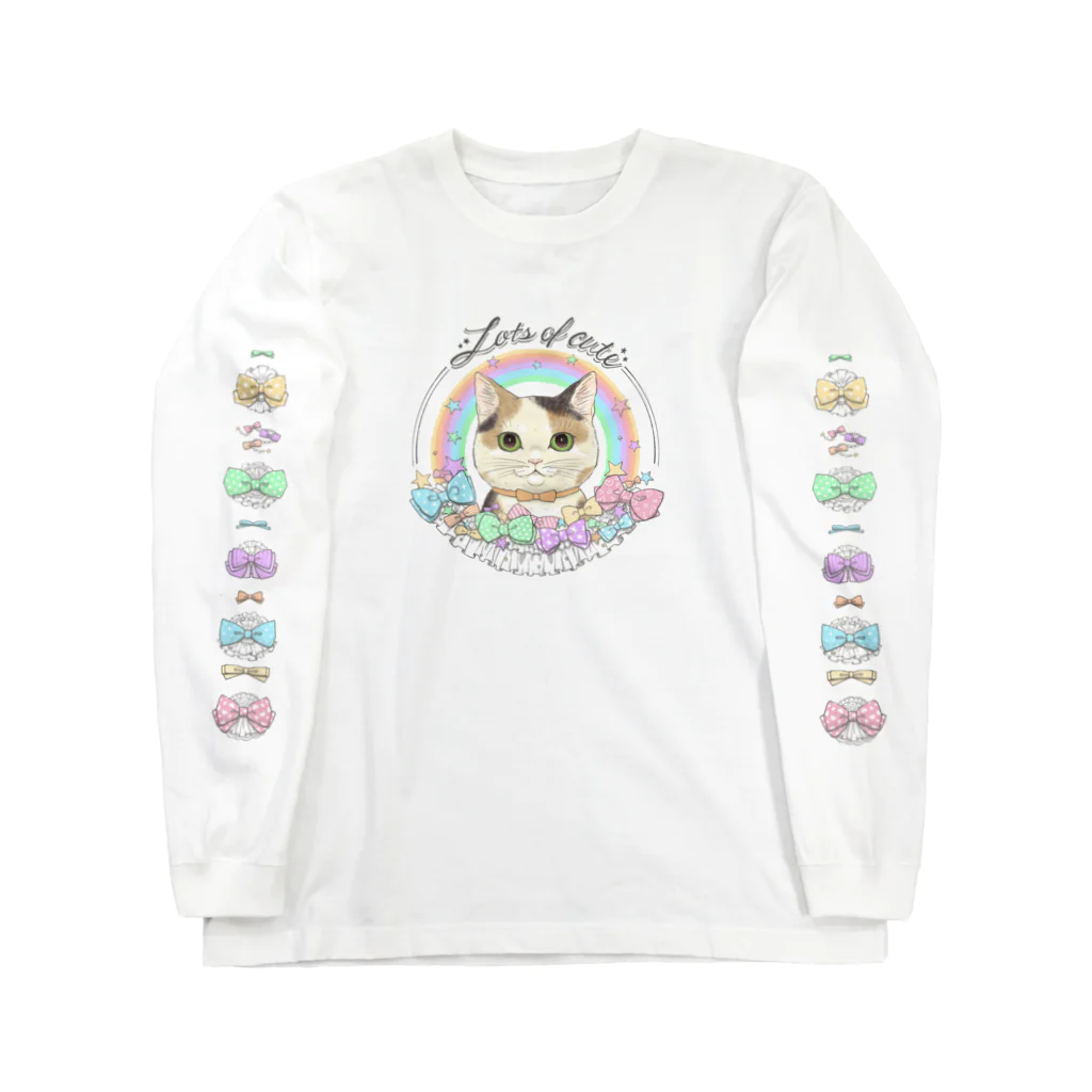 kima-maniのLots of cute 〜フリルとリボンと三毛猫と〜 Long Sleeve T-Shirt