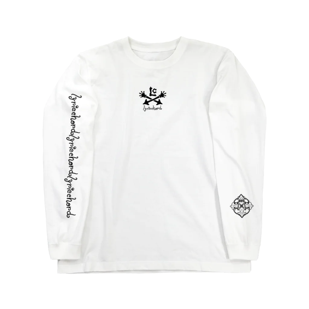 ERIKOERIN ART SHOPのLC／BLACK DRAWING／袖柄あり Long Sleeve T-Shirt