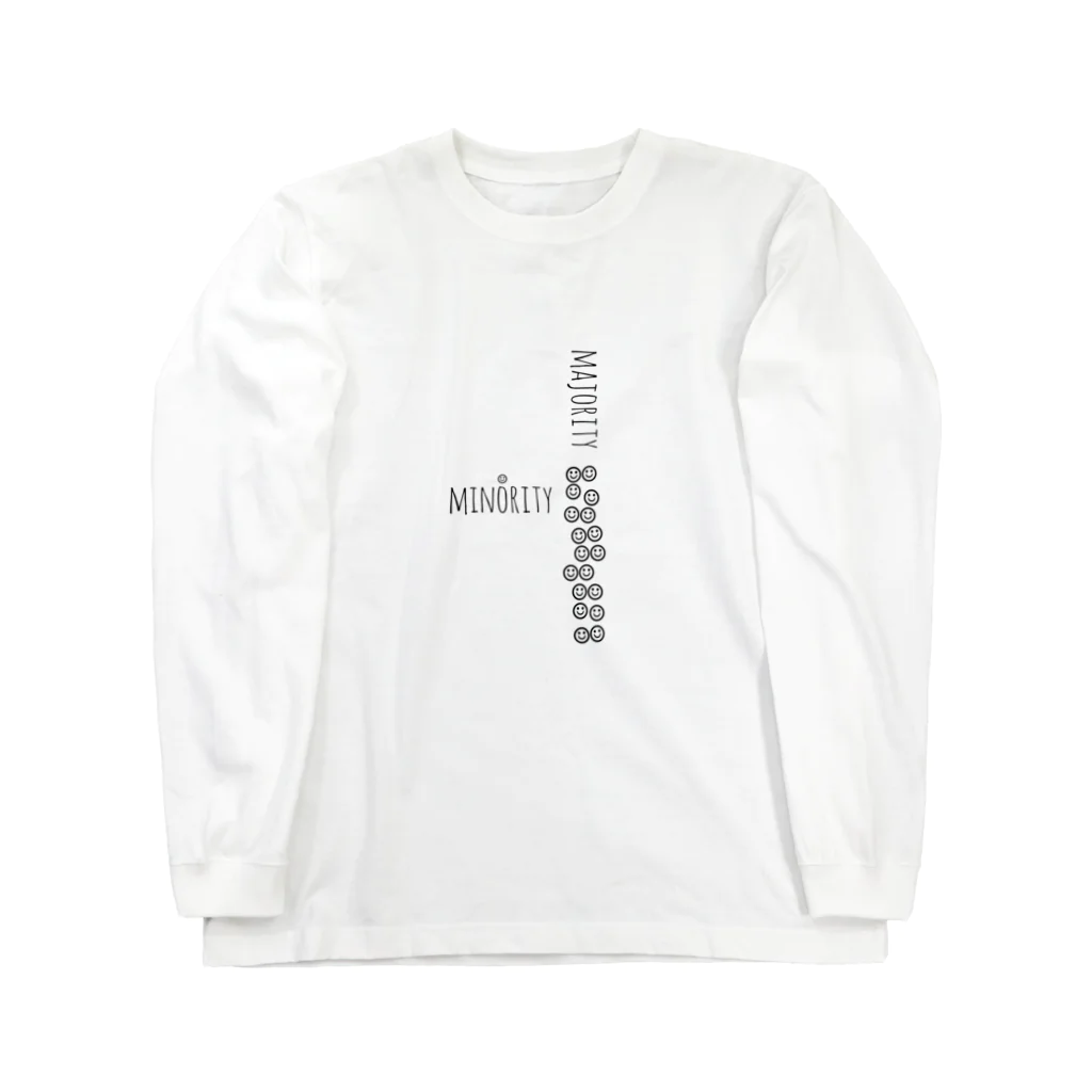 KAOKICK productimages.の「majority×minority」まとめロゴ Long Sleeve T-Shirt