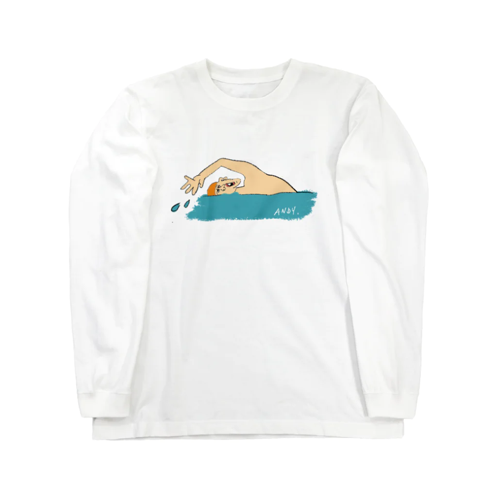 シラカワ・アンディのすいすいスイミング Long Sleeve T-Shirt