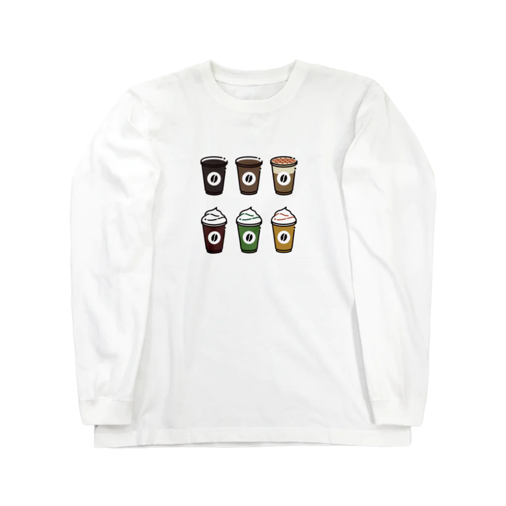 utsubo_shopのコーヒー6種 ロングスリーブTシャツ