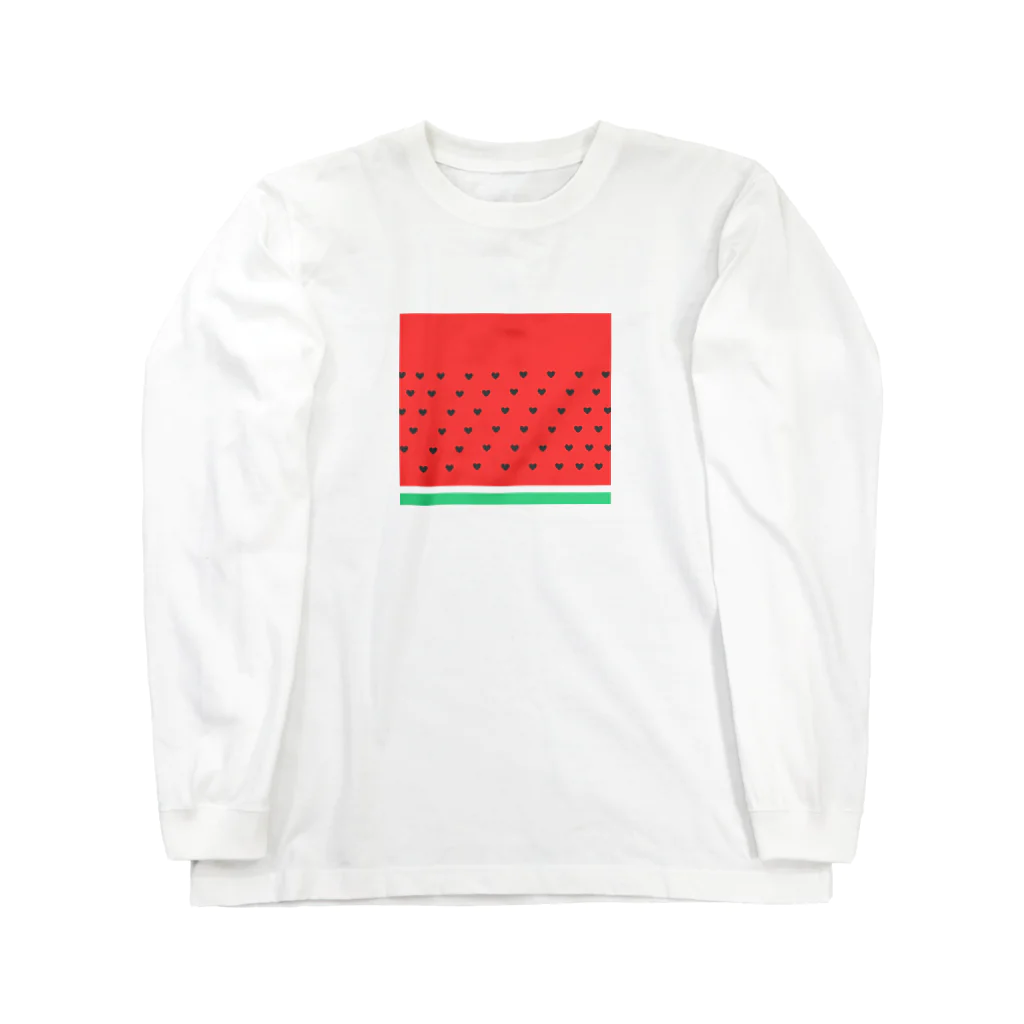 tomoDesignのスイカ Long Sleeve T-Shirt