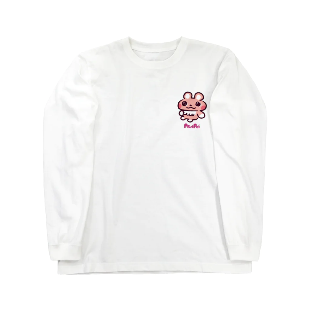 PostPet Official Shopのおすわりコモモ Long Sleeve T-Shirt