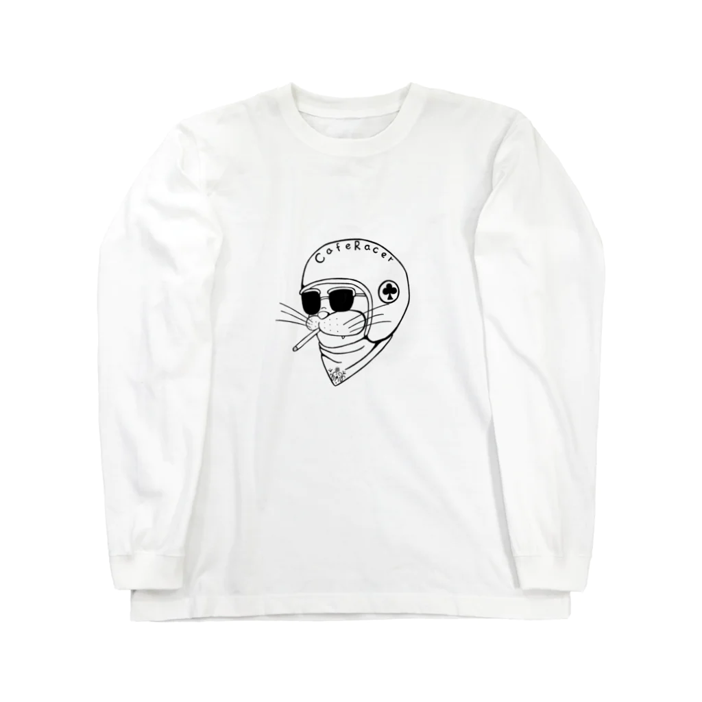 Maneki_worksのrider cat ロングスリーブ Tシャツ Long Sleeve T-Shirt