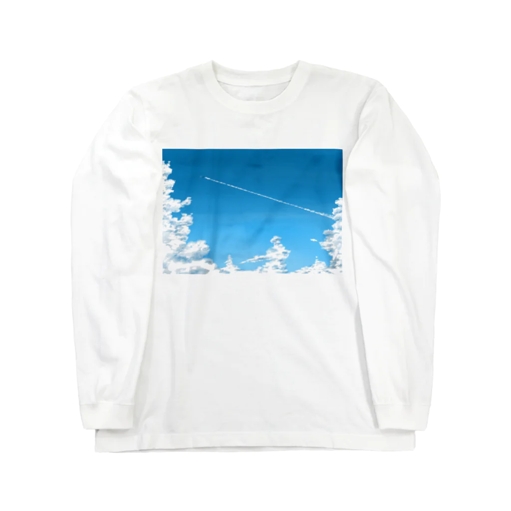 白樺と鳴る頃。/shirakabaのアオゾラ Long Sleeve T-Shirt