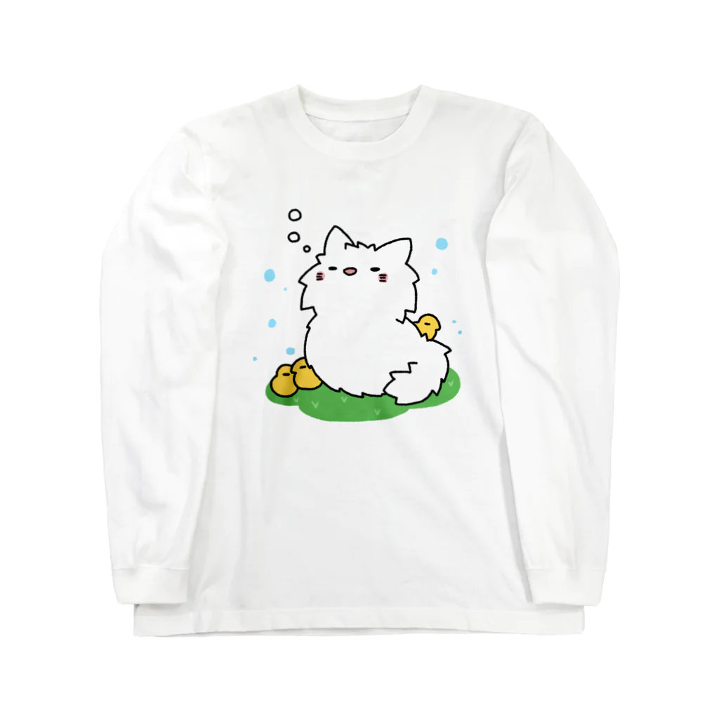 ※印のうたた寝ねことひよこ ロングスリーブTシャツ