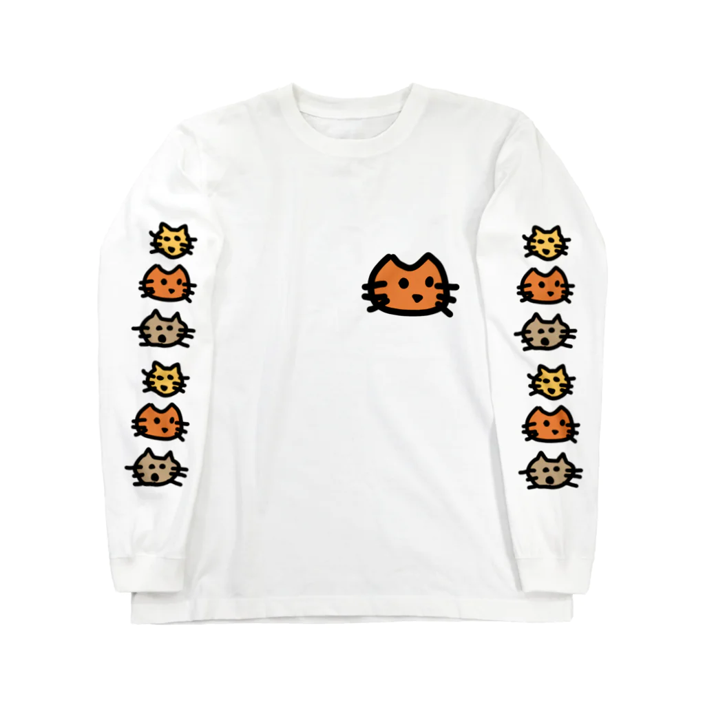 Fowerseedsの秋っぽいネコたち ロングスリーブTシャツ