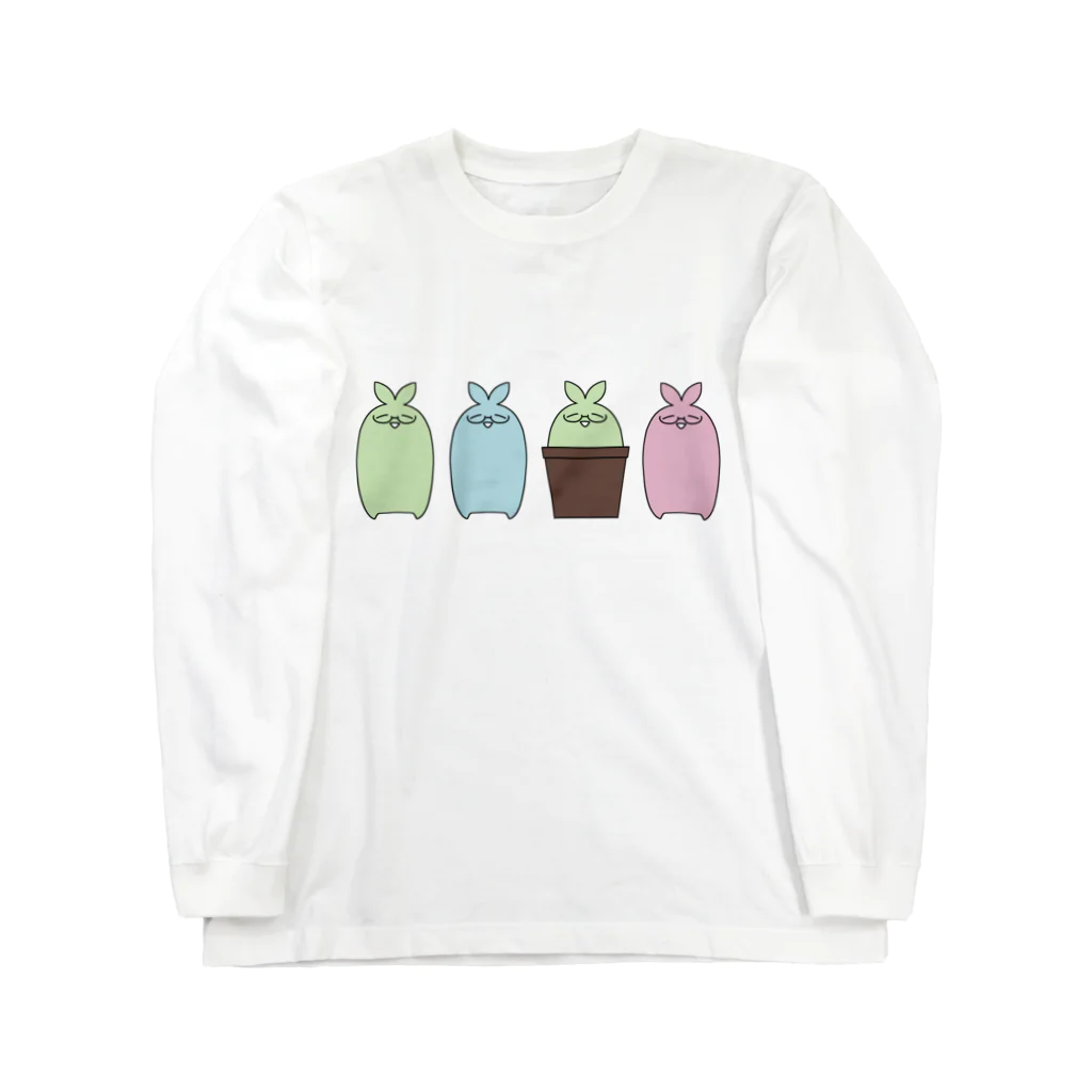 むゆゅの4種の双子葉類 Long Sleeve T-Shirt