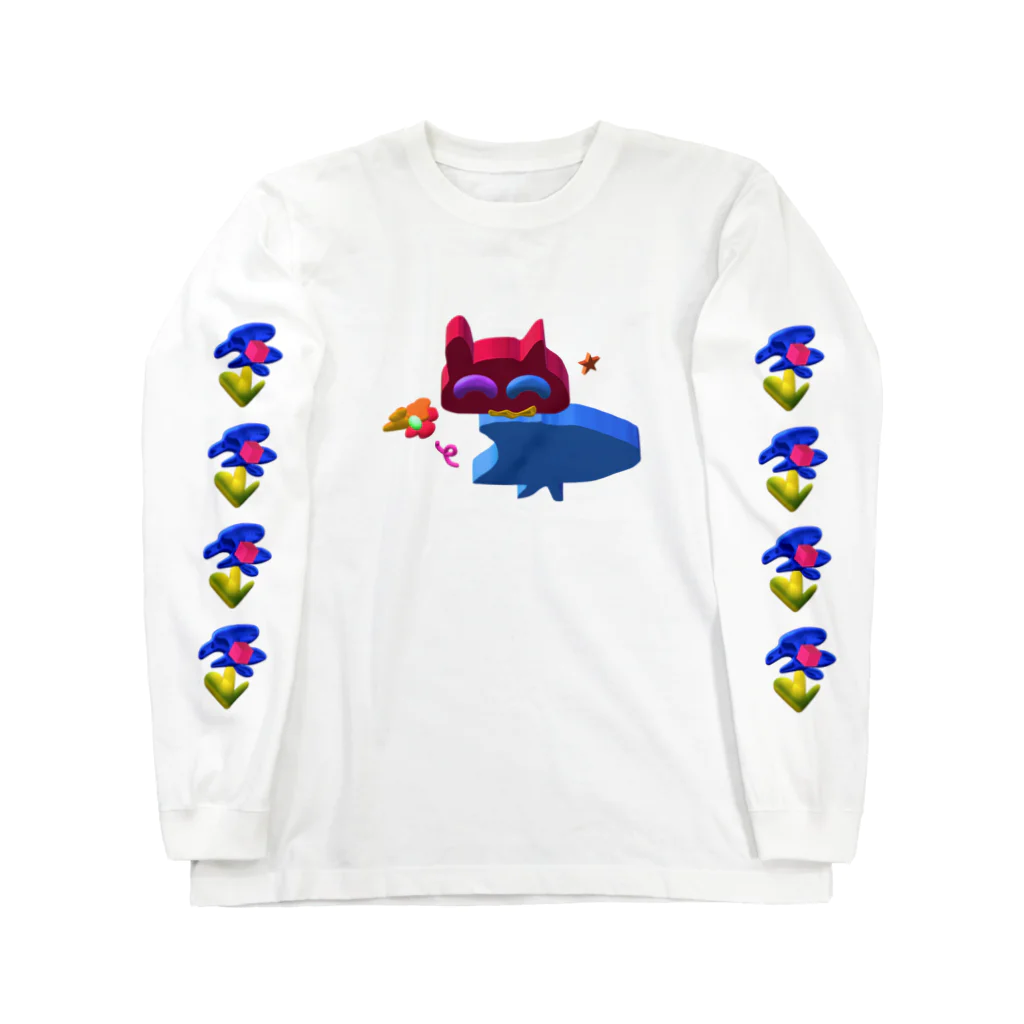 やまぎし板け(脱無職)の花もってくれたねこ Long Sleeve T-Shirt