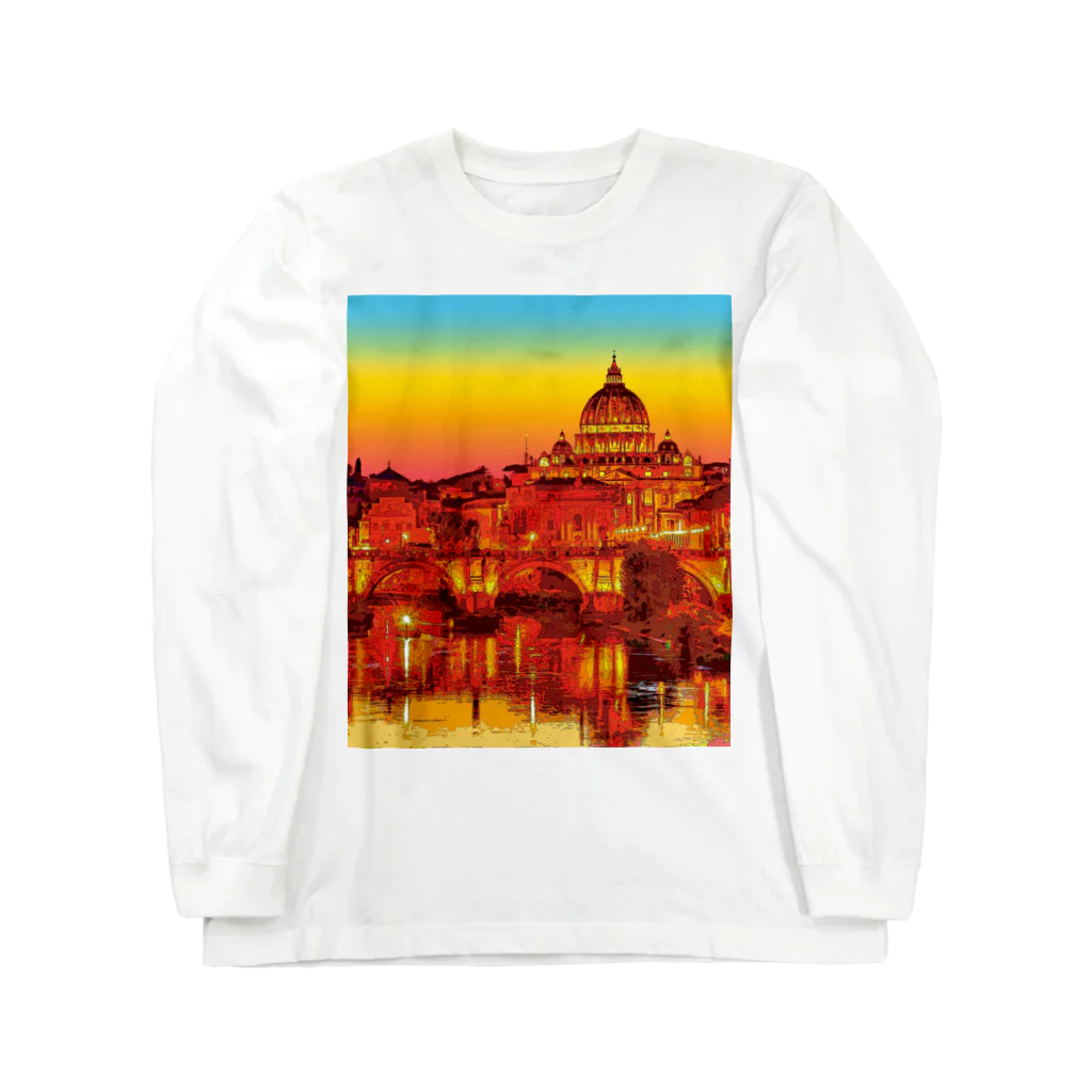 GALLERY misutawoのイタリア ローマの夕暮れ ロングスリーブTシャツ