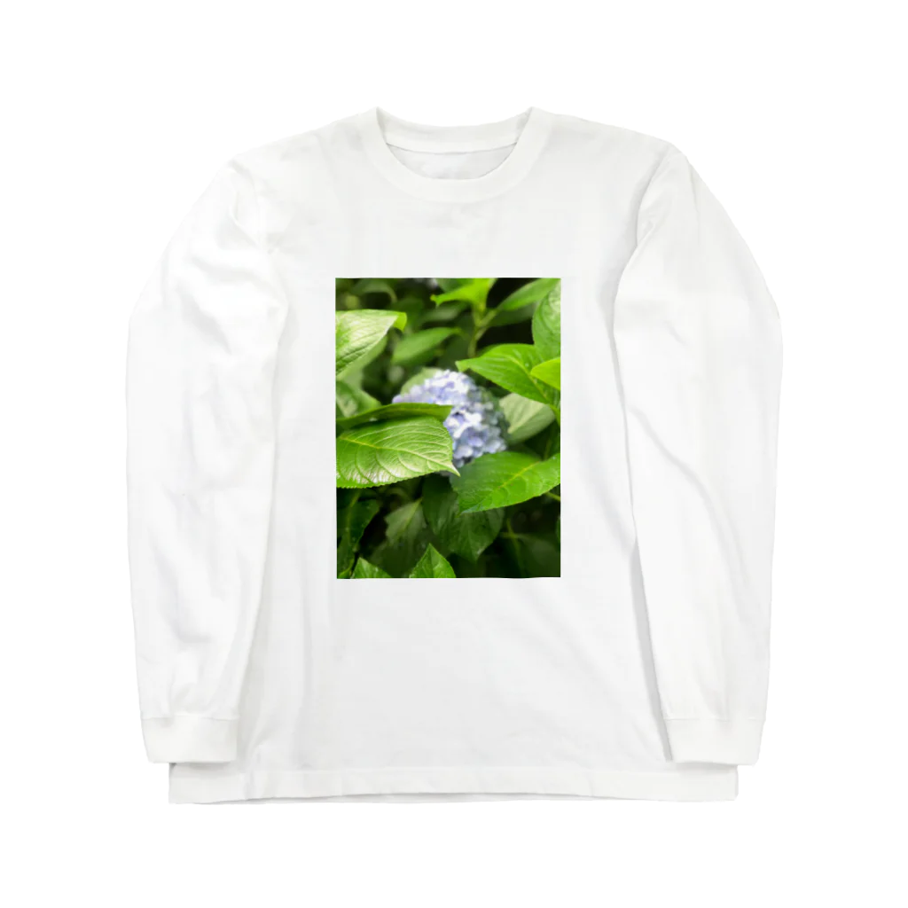 ぽ！！の紫陽花のTシャツ Long Sleeve T-Shirt