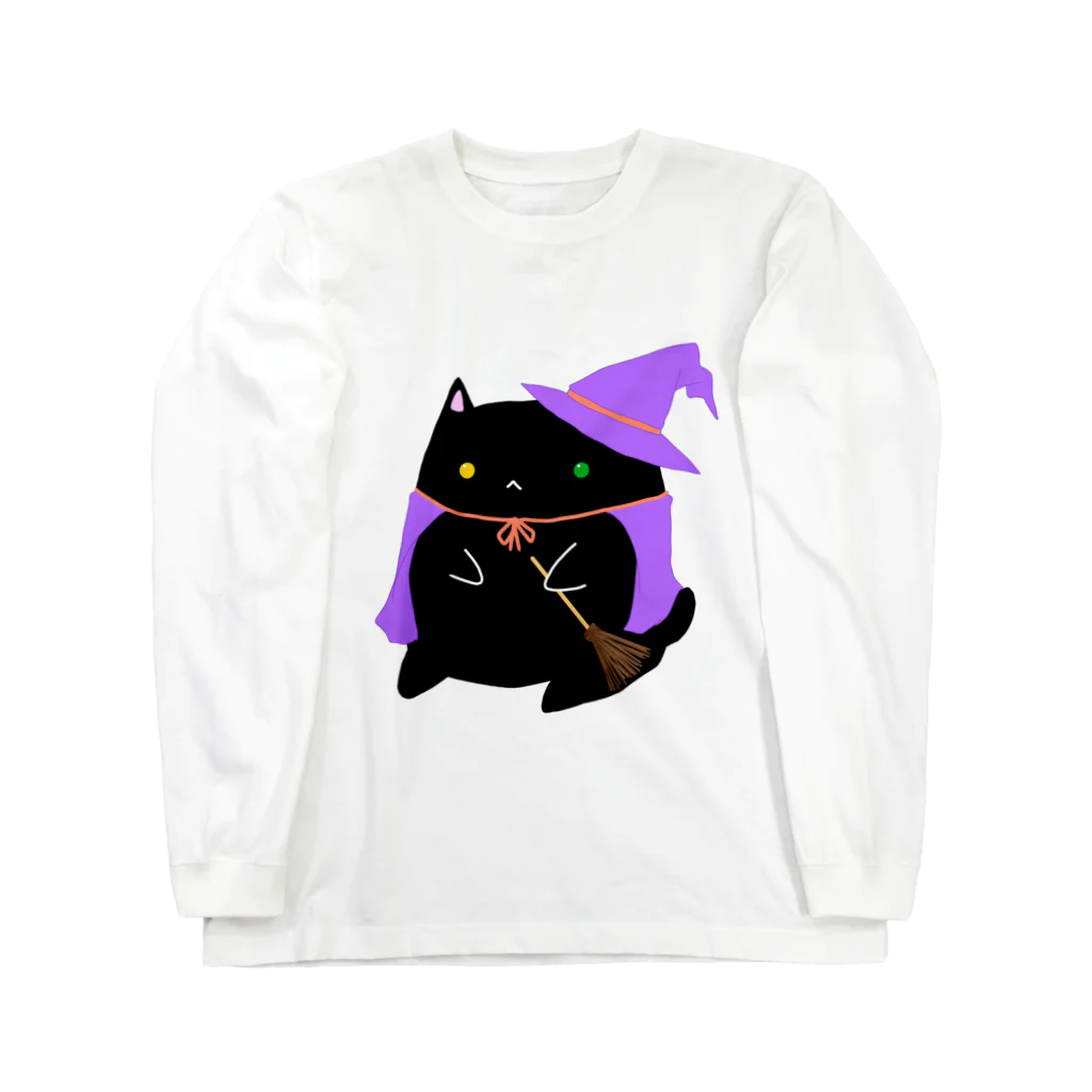 くろねこClochetteの魔女くろねこ Long Sleeve T-Shirt