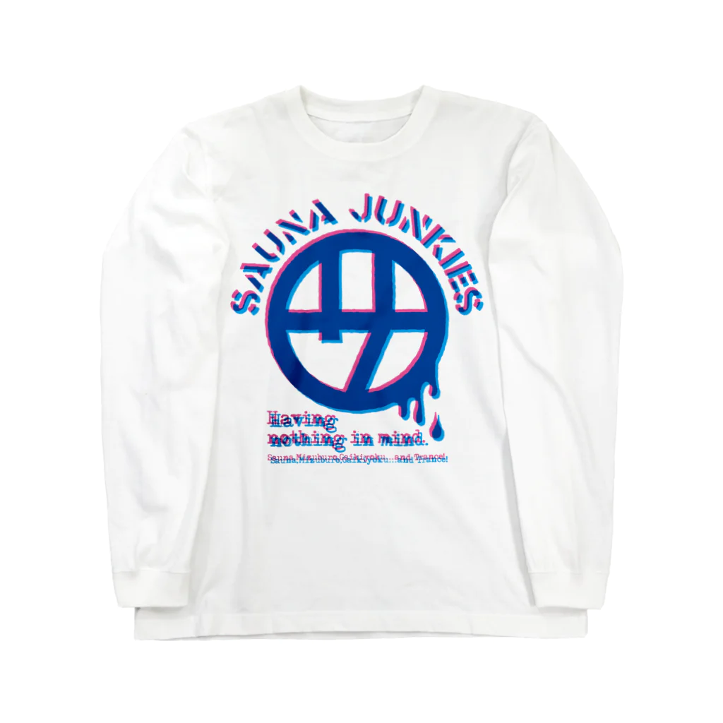 SAUNA JUNKIES | サウナジャンキーズのマルサ（トランスカラー/白) Long Sleeve T-Shirt