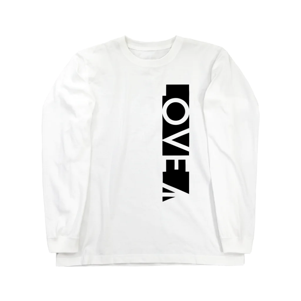 YükaCh!ka(ユカチカ)のLOVE→白抜き Long Sleeve T-Shirt