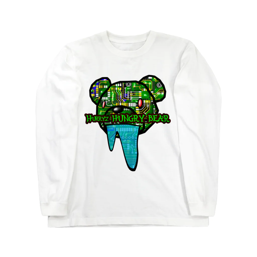 Hurryz HUNGRY BEARのHurryz HUNGRY BEAR 基板2 Long Sleeve T-Shirt