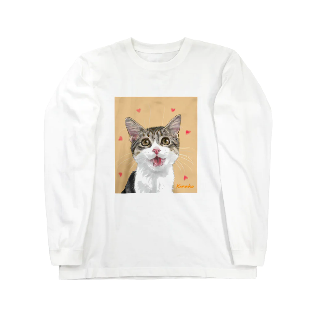 kinako-japanの子猫の若ちゃん２ ロングスリーブTシャツ